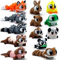 25PCS Mini Animal Figurines Set, 3D Printed Articulated Flexible Fidget Toys for Adults, Stress Relief Sensory Toys, Cute Desk Decor for Home Office, Party Favors, Gift Ideas