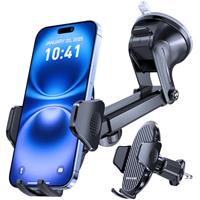Miracase Car Phone Holder for Cars Dashboard Windscreen Air Vent Desk, 4 in 1 Mobile Phone Mount Automobile Cradle 360 Rotatable Stand for iPhone, Samsung, All 4.0-7 Smartphones