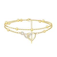 BMMYE Sterling Silver Anklet Ankle Bracelets for Women,Adjustable Silver Anklets for Women Hypoallergenic Ankle Bracelet