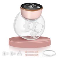 MOMAINI Wearable Breast Pump, Hands-Free Ultra Quiet Electric Breast Pump with 3 Modes & 9 Suction Levels, Leak-Proof Design, 19/21/24MM Flanges, Portable for Nursing Moms