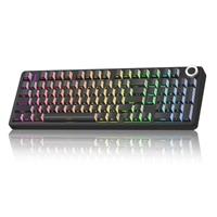 AULA F99 Pro Wireless Gaming Keyboard,Tri-mode Mechanical Keyboard Wireless with Control Knob,Side Engraved,RGB Backlight,Pre-lubed Linear Switches,Hot Swappable Custom Keyboards
