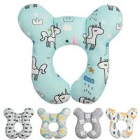 Alaoo Baby Neck Pillow, Baby Head Support Cute Cartoon Car Travel Sleeping Pillow Soft U-Shaped Head Neck Protector for Car Seats and Strollers
