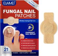 Nail Treatment Patches Extra Strength, Fungal Nail Patches for Toenails, 21PCS Nail Fungus Patches, Extra Strong 8-Hour Repair Fungal Nail Plasters, Overnight Toe Nail Care Repair for Damaged Nails