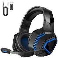 KAPEYDESI Wireless Gaming Headset, 2.4Ghz Noise Cancelling Headphones for PS5, PS4, PC, Switch, Bluetooth Headset with Microphone, 3.5mm Wired Mode for Xbox Series