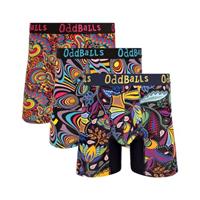 OddBalls Mens Bamboo Boxer Shorts, 3 Pack Anti Chafing Breathable Moisture Wicking Underwear, Elastic Waistband, No Itchy Labels Boxers Multipack