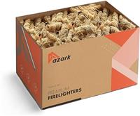 azark Natural Wood Premium Fire Lighters, Eco Friendly Charcoal Starter, Wood Wool Fire Starter for Barbecue, Pizza Ovens Smokers Clean, Safe and Odourless - 100 Pack
