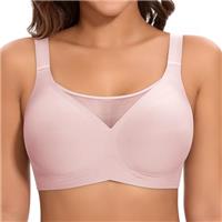 Cavotor Non Wired Bras for Women Seamless Push Up Bra T Shirt Soft Comfort Support Bras for Saggy Breasts Lace Wireless Bralettes with Bra Extender
