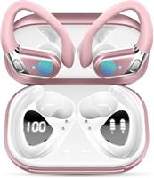 Wireless Earbuds, 2025 Bluetooth 5.4 Headphones Sports, Deep Bass Stereo in Ear Headphone for Running, 50H Wireless Earphones with Mic CVC 8.0 Cancelling Mic Earphones, 1.5 H USB-C Fast Charge, Black