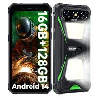 OUKITEL G5 Rugged Smartphone 2025 Android 14, 6300mAh Rugged Phone,16GB RAM+64GB ROM/1TB Mobile Phones, 6" HD+ Display Waterproof Phone, Dual Camping Light, 13MP+5MP Camera, 5G WiFi/OTG/GPS, Black