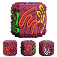 Luckynono 10 Silicone Strings Sensory Board Toy for Kids Adults, Sensory activity cube toys, Fine Motor Skills and Hand-Eye Coordination