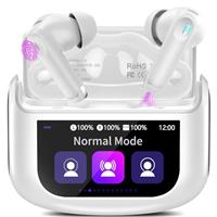 Wireless Earbuds, 48H Smart Touch Screen Ear Buds Bluetooth 5.4 Headphones in Ear, ANC/ENC Noise Cancelling Mic Bluetooth Earbuds with HiFi Stereo, 5 EQ Modes, IPX7 Waterproof Wireless Earphones