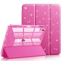 drivego Case for iPad (A16) 11th Generation 11 Inch 2025/10th Generation 10.9 Inch 2022 with Pencil Holder, Sparkly Slim Protective Cover with Hard PC Clear Back Shell,Support Touch ID