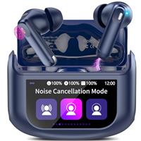 Wireless Earbuds, 48H Smart Touch Screen Ear Buds Bluetooth 5.4 Headphones in Ear, ANC/ENC Noise Cancelling Mic Bluetooth Earbuds with HiFi Stereo, 5 EQ Modes, IPX7 Waterproof Wireless Earphones