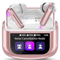Wireless Earbuds, 48H Smart Touch Screen Ear Buds Bluetooth 5.4 Headphones in Ear, ANC/ENC Noise Cancelling Mic Bluetooth Earbuds with HiFi Stereo, 5 EQ Modes, IPX7 Waterproof Wireless Earphones