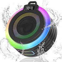 Conyat Bluetooth Shower Speaker, Portable Stereo Sound with Suction Cup/Lanyard, IPX7 Waterproof Mini Speaker Built-in Mic