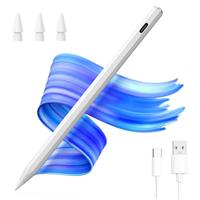 Stylus Pen for iPad(2018-2025)-2X Faster Charge Pixel Precision, Tilt Sensitive Stylus Pen Compatible Apple iPad 11/10/9/8/7/6th Gen, Pro 12.9/11/13 Inch M4, Air 3/4/5/M2/M3, Mini5/6, White
