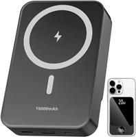 Magnetic Power Bank 10000mAh20W Fast Charging Portable Charger, Small USB-C Battery Pack with LED Display, Wireless Power Bank with Mag-safe for iPhone 16/15 Plus/Pro/Pro Max,14/13/12 Series