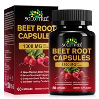 Beetroot Capsules, Rich in Vitamins & Minerals, Support Healthy Circulation and Boost Athletic Performance, Raw Beetroot Powder, Energy & Immune Spport, Non-GMO