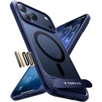 TORRAS for iPhone series Case [12FT Military Shockproof ] [TOP N56 Magnets] [20W Fast Charging] Truly Completely Flat & Slim Case iPhone series Cover - Pstand