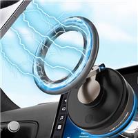 PKBD Vacuum Magnetic Phone Holder for Car,360 Adjustable&Retractabl Strong Car Phone Holder Magnetic for iPhone16/15/14 & Samsung,Smooth Surface, Windscreens,Black