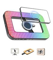 TONEOF Portable Selfie Light,Rechargable 60 LED Phone Light with Clip & Double 1/4" Screw Hole,2500k-9000K Dimmable Camera Light for iPhone,Android,Laptop,Tablet,Selfie/Video Conference