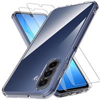 Anoowkoa Case for Google Pixel 10/Google 10 Pro with 2 Pack Screen Protectors, TPU and PC Hybrid Acrylic Slim Phone Case,Never Yellow Ultra Clear Crystal Protective Hard Back Cover,Shockproof Case