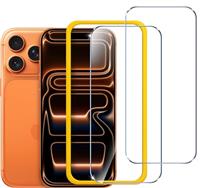 ivoler 3 Pack Screen Protector for iphone 16 plus/iphone 15 plus, with Alignment Frame Tool, Tempered Glass Protection Film - without air bubbles -Ultra Resistant Hardness 9H 6.7-Inch