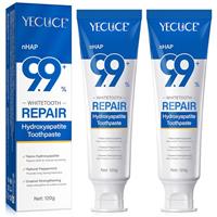 Hydroxyapatite Toothpaste, 9.9% Formula for Enamel Support & Tooth Fortifying - Fresh Mint Flavor, Daily Use (Pack of 2)