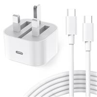 iPhone 15 16 Charger Fast Charging 2 Pack 20W USB C Charger Plug Fast with 2M USB C Cable Compatible with iPhone 16/16 Pro/16 Pro Max/15/15 Plus/15 Pro/15 Pro Max, iPad Pro/Air/Mini/11th/10th White