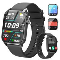 TRAUSI Smart Watches for Women Men, 1.83 inches HD Smartwatch with 120 Sports Modes, Heart Rate/Sleep Monitor, IP67 Waterproof, Bluetooth Call & Music Control for iPhone/Android (Pink)
