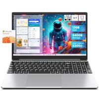 jumper Laptop with Office 365, 15.6 inch HD Display Laptops, 5205U Processor, Windows 11, 4GB RAM 128GB Storage, Dual Stereo Speakers, USB3.0, Portable Laptops for Business, School, and Work