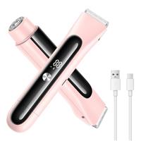 Lady Shavers for Women, 2-in-1 Bikini Trimmer with LED Digital Screen, 2025 New Women Razors for Wet & Dry, IPX7 Waterproof & Rechargeable Electric Razor for Bikini, Shaver for Hair Removal with USB-C