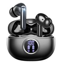 Sisism A10 Pro Wireless Earbuds, Bluetooth 5.3 Headphones HiFi Stereo 50H Playback LED Digital Display Ear Buds with ENC Noise Canceling Headset, IPX7 Waterproof Earphones for Gym/Running/Work