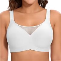 Cavotor Non Wired Bras for Women Seamless Push Up Bra T Shirt Soft Comfort Support Bras for Saggy Breasts Lace Wireless Bralettes with Bra Extender
