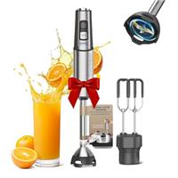 Anybear Immersion Blender, 1100W 2-in-1 Hand Held Blender with Full Copper Motor & Stainless Steel Body, 15 Speed & Turbo Mode Hand Mixer, Blade with Anti-scratch Coating
