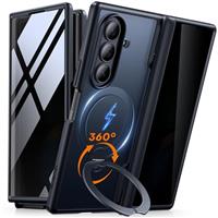MOBOSI Rotatable Ring Stand for Z Fold Case with Privacy Screen Protector, Compatible with Magsafe, 18FT MIL-Grade Protection, Magnetic Shockproof Slim Case for Samsung Galaxy Z Fold