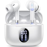 Wireless Headphones, 2025 New Bluetooth 5.4 Earphones HiFi Stereo with 4 ENC Mic, 40H Mini Ear Buds In-Ear Noise Cancelling Earbuds with LED Screen, Ultra Light USB-C Bluetooth Earbuds for Android iOS
