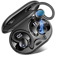 Wireless Earbud Bluetooth 5.4 Headphones Sports with Earhooks, Earphones Wireless Bluetooth ENC Noise Cancelling, 50H Playtime, IP7 Waterproof Ear buds In Ear for Sport/Running/Gym, Dual LED Display