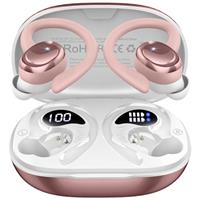 Wireless Earbuds, 2025 Bluetooth 5.4 Headphones Sport, 3D Stereo Deep Bass Earphones, 4 ENC Noise Cancelling Mic, 50 Hrs USB-C IP-X7 Waterproof in Ear Buds Android iOS for Running Gym Workout, Black
