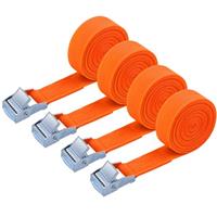 URAQT Tie Down Straps, 4 Pack Heavy Duty Tensioning Belts, Adjustable Cargo Straps Ratchet Straps for Motorcycle, Cargo, Trucks, Trailer, Luggage