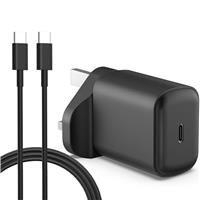 Fast Charger for Samsung, 25W Charging Plug with 1M Cable for Galaxy S23/S23+/S23Ultra S22/S22+/S22Ultra S21/S21+/S21Ultra S20 A33,A72,A71,A53,A52,A51,A50,UK Wall USB C Power Adapter for Type C Black