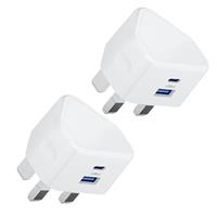 4 Pack USB Plug Charger, Multi USB Wall Plug Adaptor UK Android Phone Charing Power Adapter Mains Charge 5V/1AMP Multipack Single Port Charging for iPhone 14 13 12 11/10/Xs/XS Max/XR/X/8/7/6 Plus/5/4