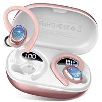 Wireless Earbuds, 2025 Bluetooth 5.4 Headphones Sport, 3D Stereo Deep Bass Earphones, 4 ENC Noise Cancelling Mic, 50 Hrs USB-C IP-X7 Waterproof in Ear Buds Android iOS for Running Gym Workout, Black
