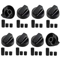 8 Pack Universal Cooker Knobs Replacement Set with 24 Accessories Fits Gas Hobs, Electric Ovens & Thermostats, Heatproof Control Dials for Cookers, Stoves & Kitchen Appliances