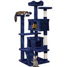 Yaheetech Cat Tree Cat Tower with Cat Scratching Post, 2 Cat House and Dangling Balls Cat Furniture 
