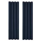 Deconovo Pair of Solid Thermal Insulated Eyelet Bedroom Blackout Curtains with Multiple Colours and Sizes
