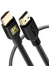 PowerBear 4K HDMI Cable 1.8 M | High Speed, Braided Nylon & Gold Connectors, 4K @ 60Hz, Ultra HD, 2K, 1080P, ARC & CL3 Rated | for Laptop, Monitor, PS5, PS4, Xbox One, Fire TV, Apple TV PC