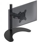 Duronic Dual Monitor Arm Stand DM252 Double PC Desk Mount, Adjustable, For Two 13-27 Inch LED LCD Screens, 8kg Per Screen, Tilt -90/+35, Swivel 180, Rotate 360