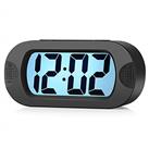 Plumeet Digital Alarm Clock Travel Clock with Snooze and Nightlight - Easy to Set Simple Bedside Ala