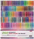 Shuttle Art 260 Pack Gel Pens Set, 260 Colours 220% more Ink 130 Gel Pen plus 130 Refills Assorted C